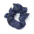 Elastico per capelli blu scuro in seta metallizzata per acconciature eleganti - Blu Profondo (RT-332-B)