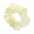 Iridescent laser fabric scrunchie in soft yellow with holographic mermaid glow - Yellow (RT-315-F)