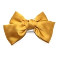 Lazo para el pelo de satén amarillo jengibre de gran tamaño en tarjeta blanca - Amarillo