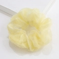 Elastico per capelli in rete giallo chiaro con consistenza soffice e seta dorata - Organza / Giallo Chiaro (RT-478-C)