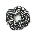 Coletero extragrande estilo vintage francés con estampado de cebra en blanco y negro - Estilo Plisado Esponjoso / Cebra Blanco y Negro Estilo 2