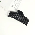 Pinza per capelli nera opaca da 14cm su rivista con design a denti multipli - Nero (14cm)