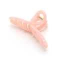 Pince à cheveux rose pâle brillante avec ressort doré pour chignon élégant et pratique - Rose Gelée