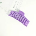 Macro detail of a 14cm matte purple shark hair claw clip for thick hair styling - Purple (14cm)