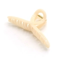 Pince à cheveux mode beige crème avec ressort en métal doré pour coiffure de filles - Beige Gelée