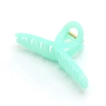 Pince à cheveux minimaliste en résine vert menthe avec design profilé et ressort doré - Vert Gelée