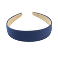 Minimalistischer Haarreif in Marineblau mit beigem rutschfestem Innenfutter - Dunkelblau