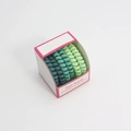 Set aus 4 mattgrünen Spiral-Haargummis mit hoher Elastizität in einer Geschenkbox - Verlauf Grün Set (Farbe 1)