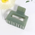 Pince à cheveux vert sauge au design géométrique creux et à la finition mate élégante - Vert Gelée
