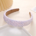 Serre-tête lavande avec paillettes scintillantes, tulle et doublure en velours épais - Violet