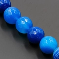 Perline di agata blu sfaccettata per la creazione di gioielli fai da te e cristalli - 10mm