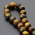 Gefacetteerde tijgeroog natuursteen kralen voor DIY sieraden maken 8-10mm strengen - 8mm / Goudbruin