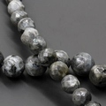 Faceted natural gray labradorite stone beads for DIY jewelry making and bead strings - Faceted Black Flash 6