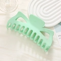 Oversized matte mint green shark hair claw clip for elegant updo hairstyling - Matte Mint Green (6#)