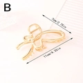 Elegante pinza para el cabello de mariposa dorada con diseño hueco para peinados - Dorado