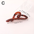 Pinza per capelli a cuore irregolare opaca con stampa leopardata in resina 12cm - Cuore Irregolare - Ambra