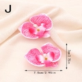 Lot de deux pinces à cheveux orchidées roses avec dégradé et perle centrale - Style J