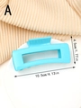Detalle de la pinza para el pelo azul claro de 10,5 cm con sus dimensiones - Azul Lago