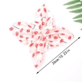Rosa Satin-Haargummi mit roten Lippenstiften und Passion-Text, 26cm Diagonallänge - Rosa Lippenmuster