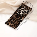 Detail showing dimensions of leopard print headband with 9cm width and 21cm length - Leopard Print Headband