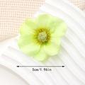 Detail showing a 5cm light green fabric silk flower with stamens for DIY hair accessories - 5cm Style / Pale Green