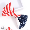 Haarstrik voor Onafhankelijkheidsdag met Amerikaanse vlag sterren en strepen print - Oranjerood