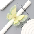 Pince à cheveux papillon élégante vert menthe avec strass brillants pour femme - vert clair