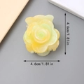 Pinza per capelli a rosa in acetato da 4,6cm con finitura sfumata perlata verde e gialla - Giallo chiaro
