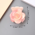 Molletta per capelli a rosa in acetato sfumato rosa con glitter, misura 4,6 cm - Rosa