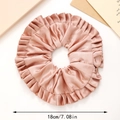 Chouchou géant en satin de soie rose avec plis élégants de style ballerine - Bleu foncé