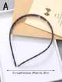 Cerchietto sottile in acetato tartarugato blu scuro e ambra, circonferenza di 39cm - Tartarugato Ambra Blu Profondo (A)