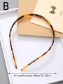Cerchietto in resina tartarugata con denti di presa interni e circonferenza di 39cm - Tartarugato Leopardo Retrò (B)
