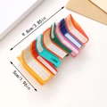 Rainbow book-shaped acrylic hair claw clip with colorful water ripple texture, size 9.8cm - Yellow Book