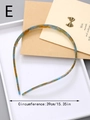 Blue and orange marbled acetate headband with anti-slip teeth, 39cm circumference - Blue Orange White Marble (E)