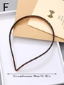 Slim acetate headband in dark tortoise shell pattern with anti-slip inner teeth - Dark Brown Tortoiseshell (F)