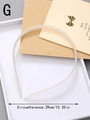 Chic cream white acetate headband with non-slip teeth for women in 39cm circumference - Creamy White (G)