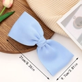 Light blue large fabric bow hair clip size 21cm by 9.7cm for girls hair accessories - Blue