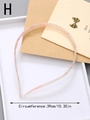 Pink marble pattern acetate headband with non-slip teeth for women in 39cm size - Light Pink Marble (H)