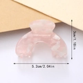 Pinza de acetato mármol rosa para coleta, tamaño 5,2 cm x 3 cm con diseño antideslizante - C-Patrón de Mármol Rosa y Blanco