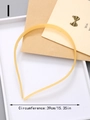 Slim mustard yellow acetate headband with anti-slip teeth and 39cm circumference - Ginger Yellow (I)