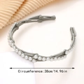 Cerchietto grigio pieghevole antiscivolo con perle bianche e dettaglio di 38cm - Grigio (B)