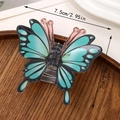 Pinza para el pelo de mariposa degradado verde azulado 7,5cm para peinados elegantes - verde claro
