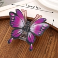 Pinza de mariposa para el pelo con degradado púrpura y rosa y puntos blancos - Morado