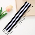 Fascia sportiva elastica a righe bianche e nere da 23 cm per corsa e tempo libero - Righe Nere