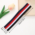 Fascia elastica sportiva a righe rosse bianche e blu per la corsa 23cm per 4cm - Strisce rosse