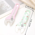 Fermagli per capelli in acrilico rosa e verde con dettagli in strass scintillanti - Forma di Chiave (B)