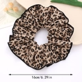 Grote scrunchie met luipaardprint van 16 cm diameter gemaakt van premium stof - Stijl D