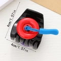 Chic black and red button cheese claw clip with blue rope and anti-slip handle size detail - Small Black Clip Red