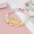 Bracciale di perle carino per bambine con ciondoli a stella e ciliegia colorata - Stile Stella a Cinque Punte Ciliegia Gialla (BNS-0245-Stella a Cinque Punte Ciliegia Gialla)