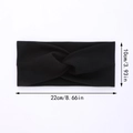 Vista dettagliata con dimensioni della fascia nera a nodo elastico, 22 cm x 10 cm - Nero